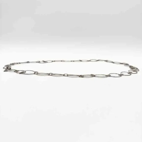 Robert Lee Morris Sterling Silver Necklace Wide Hoops ~36" Signed RLM Studio - Picture 12 of 12
